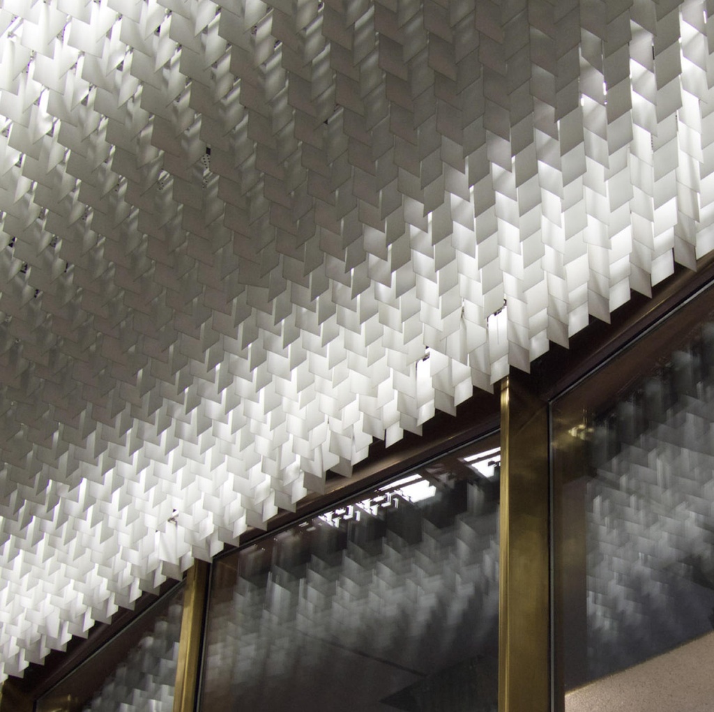 Light diffusing ceiling 'Mille Feuille' from Générale de Banque (3,2 M2)