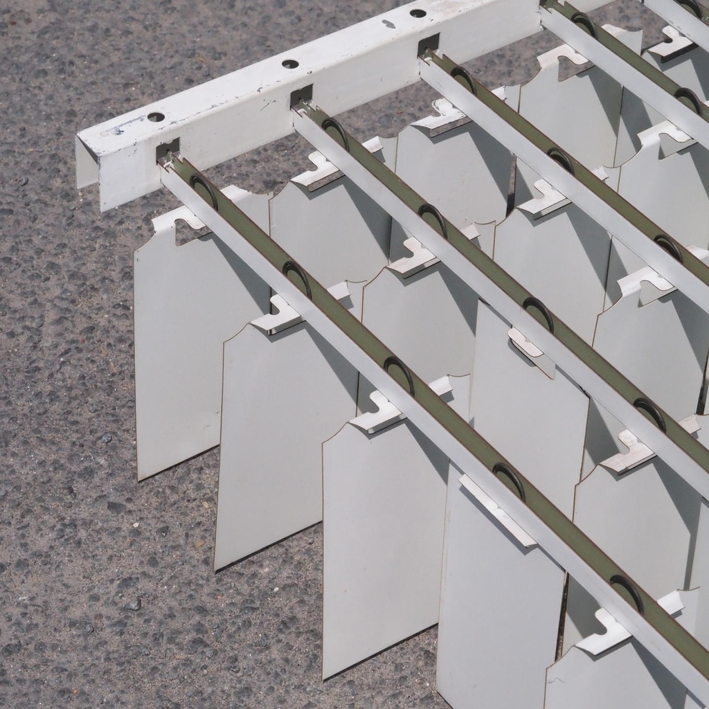 Support profile for light diffusing ceiling 'Mille feuille' from Générale de Banque