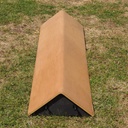 Ceiling module in varnished oak plywood by Christophe Gevers from the Générale de Banque (L. 197 cm)