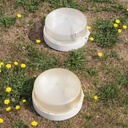 Wall/Ceiling light by Legrand in polycarbonate with porcelain socket (B22) - White