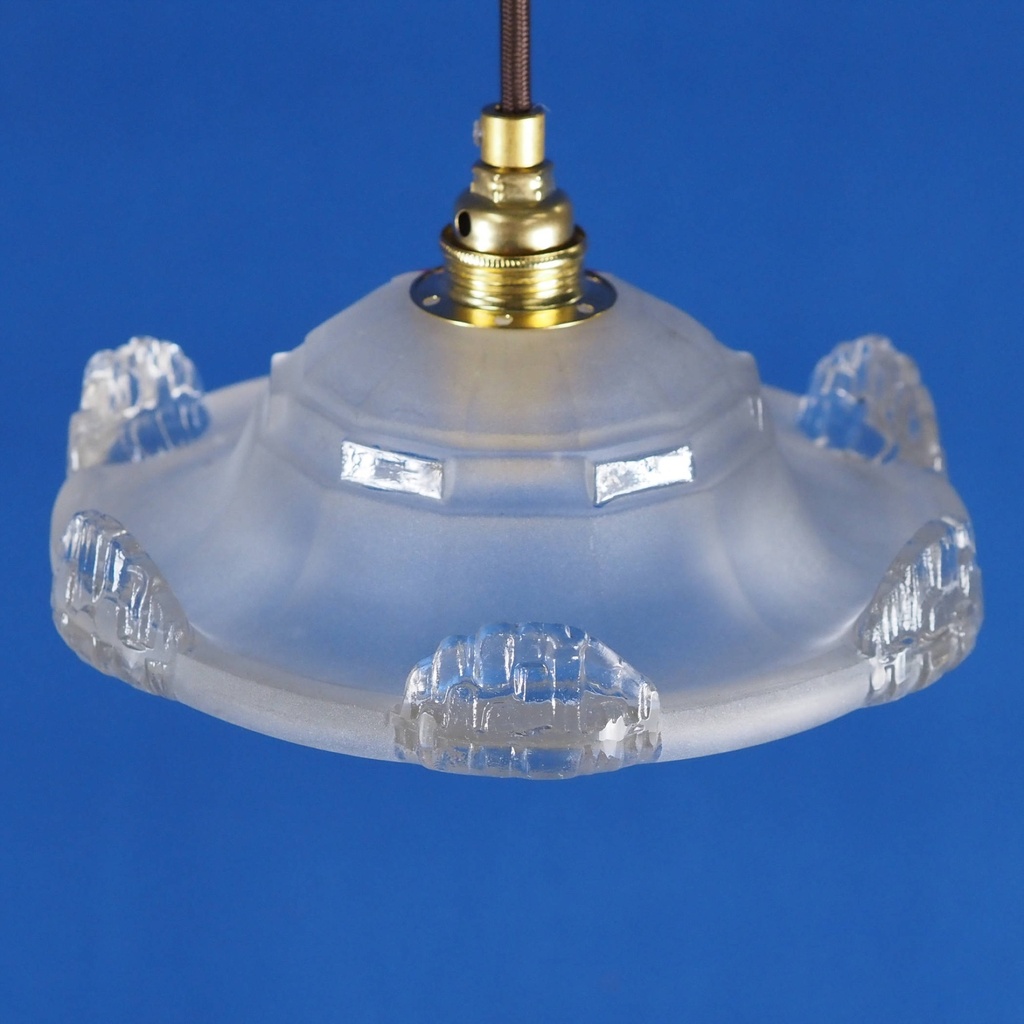 Hanging light 'Bonnie' with textured & frosted glass diffuser