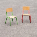 School chair with tubular steel legs (various colors)