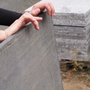 Black granite slabs from the Gare Montparnasse (115 x 115 cm)