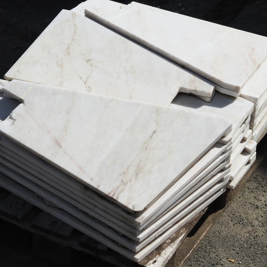 Skyros white marble slabs (various shapes) - Only available in our physical shop