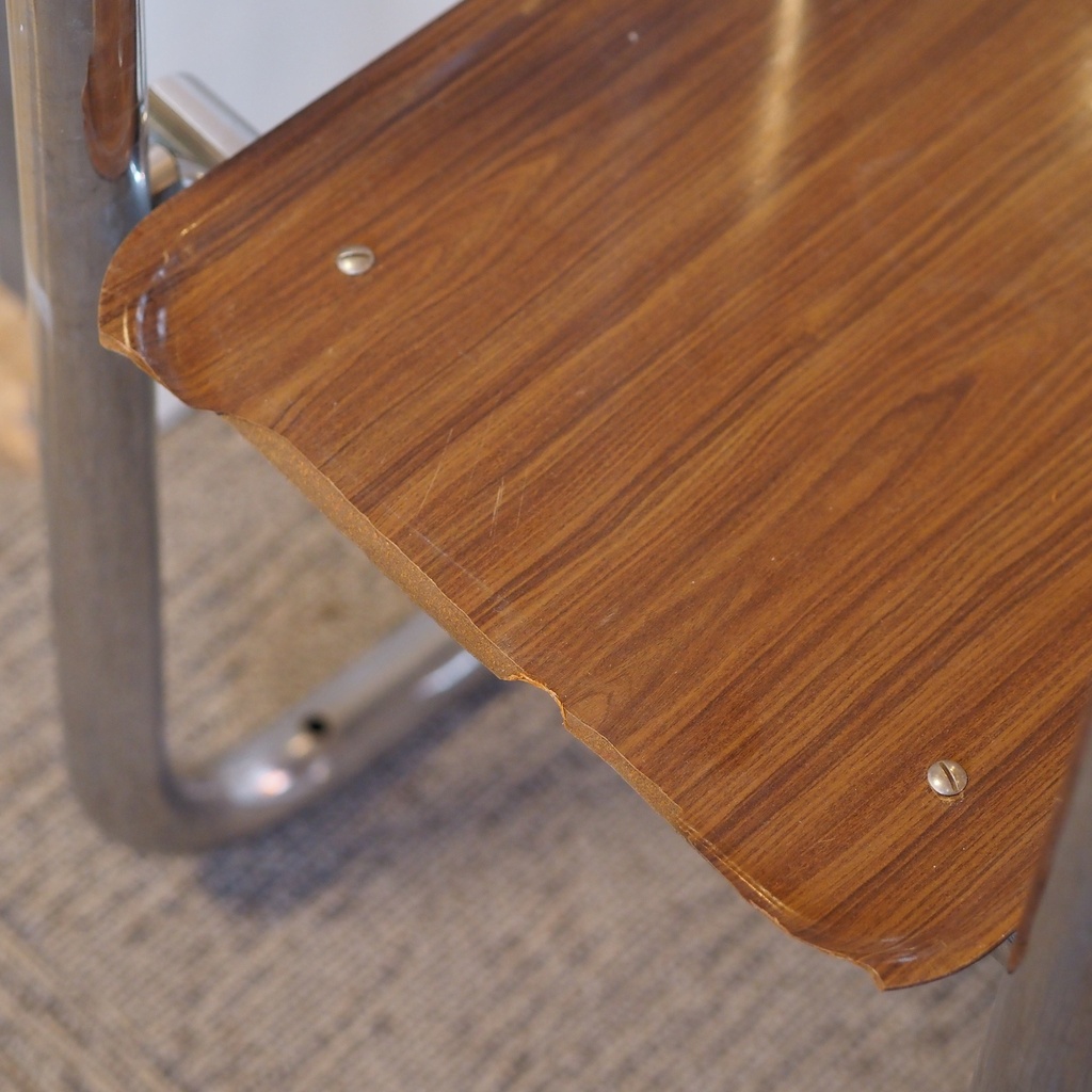 Tray rack in chromed tubular steel by Christophe Gevers from the Générale de Banque