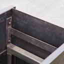 Partition in steel with decorative element 'Black Bush' by Christophe Gevers from the Générale de Banque (L. 510 cm)