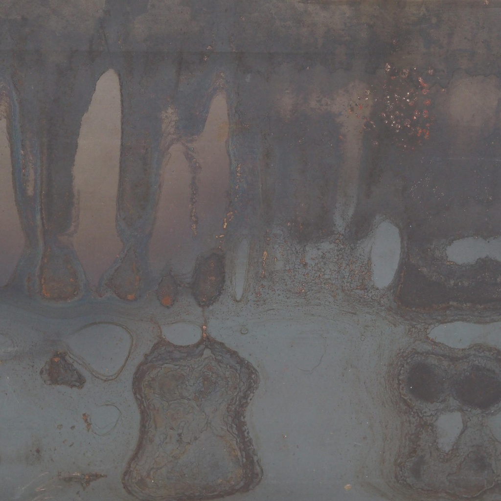 Partition in steel with decorative element 'Black Bush' by Christophe Gevers from the Générale de Banque (L. 510 cm)