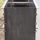 Partition in steel with decorative element 'Small Trees' by Christophe Gevers from the Générale de Banque (L. 800 cm)