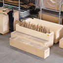 Partition in steel with decorative element 'Small Trees' by Christophe Gevers from the Générale de Banque (L. 800 cm)