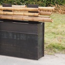 Partition in steel with decorative element 'Horizontal Bamboo' by Christophe Gevers from the Générale de Banque