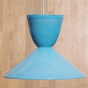 Hanging light 'Georgio' in opaline glass - Sky blue