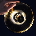 Hanging light 'Pipo' in opaline glass - Smoked