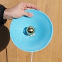 Hanging light 'Nicolo' in opaline glass - Sky blue