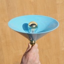 Hanging light 'Nicolo' in opaline glass - Sky blue