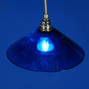 Hanging light 'Nicolo' in opaline glass - Cobalt blue