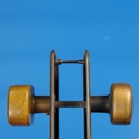 Door handle in sand-cast bronze by Jules Wabbes from the Générale de Banque - Double sided