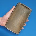 Single door pull handle in sand-cast bronze by Jules Wabbes from the Générale de Banque