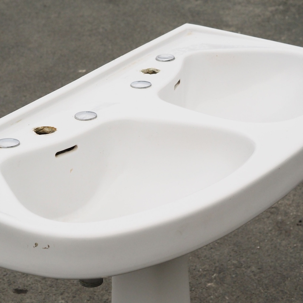 Double pedestal bathroom sink by de Sphinx