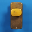 Double door handle in sand-cast bronze by Jules Wabbes from the Générale de Banque - Fixed (Right or Left)