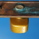 Double door handle in sand-cast bronze by Jules Wabbes from the Générale de Banque - Fixed (Right or Left)