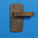 Single door handle in sand-cast bronze from the Générale de Banque - Fixed (Right)