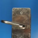 Double door handle in chrome brass and sand-cast bronze by Jules Wabbes from the Générale de Banque - Swivel (Right with visible screw holes)