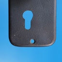 Single door handle with key and fixing holes in sand-cast bronze by Jules Wabbes from the Générale de Banque - Fixed (Right or Left)