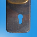 Single door handle with keyhole in sand-cast bronze by Jules Wabbes from the Générale de Banque - Fixed (Right or Left)