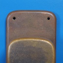 Single door handle with key and fixing holes in sand-cast bronze by Jules Wabbes from the Générale de Banque - Fixed (Left)