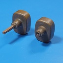 Oval knob in sand-cast bronze by Jules Wabbes from the Générale de Banque (with or without stuck spindle)