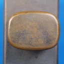 Double door pull handle with key and fixing holes in sand-cast bronze by Jules Wabbes from the Générale de Banque - Fixed (Right/Left)