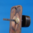 Single door pull handle in sand-cast bronze by Jules Wabbes from the Générale de Banque - Fixed (Right)