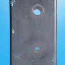 Double handle plate with keyhole in sand-cast bronze by Jules Wabbes from the Générale de Banque - Hole on both sides (Right)