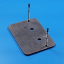 Single handle plate with keyhole in sand-cast bronze by Jules Wabbes from the Générale de Banque (Right)