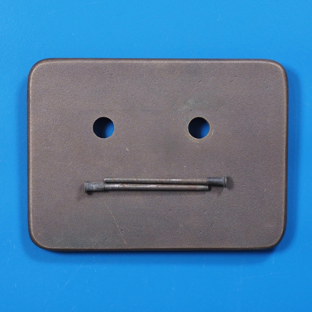 Single handle plate with keyhole in sand-cast bronze by Jules Wabbes from the Générale de Banque (Right)