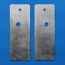 Double handle plate in chrome-plated brass from the Générale de Banque - Hole on both sides (Right/Left)