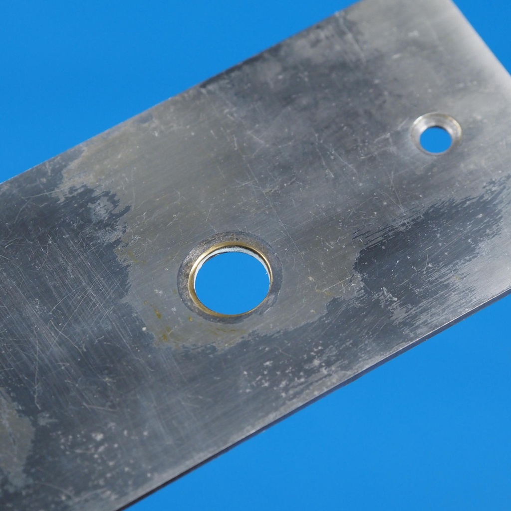 Double handle plate with keyhole in chrome-plated brass from the Générale de Banque - Hole on both sides (Right/Left)