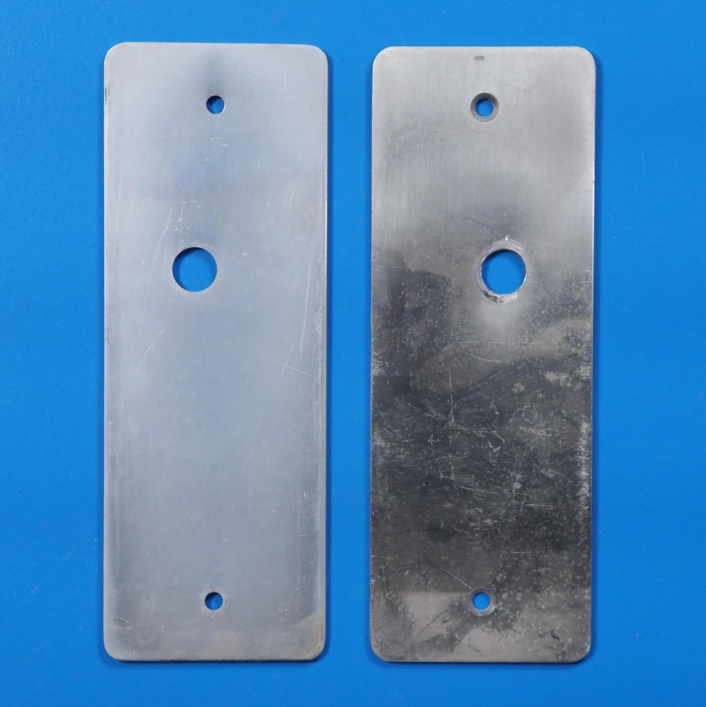 Single handle plate in chrome-plated brass from the Générale de Banque (Left)