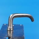 Single door handle with key and fixing holes in chrome-plated brass from the Générale de Banque - 4 fixing holes (Right)