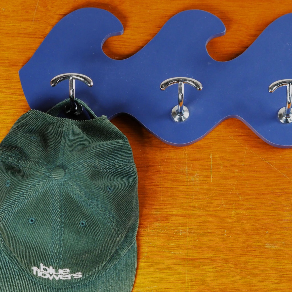 Coat hook 'Waves' in particleboard with 3 hooks