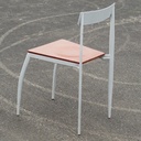 Black stackable chair by Pierre-Emmanuel Vandeputte - Low backrest (with various coloured corners)