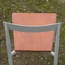 Black stackable chair by Pierre-Emmanuel Vandeputte - Low backrest (with various coloured corners)