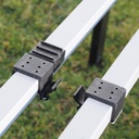 Office table structure in steel by Bene