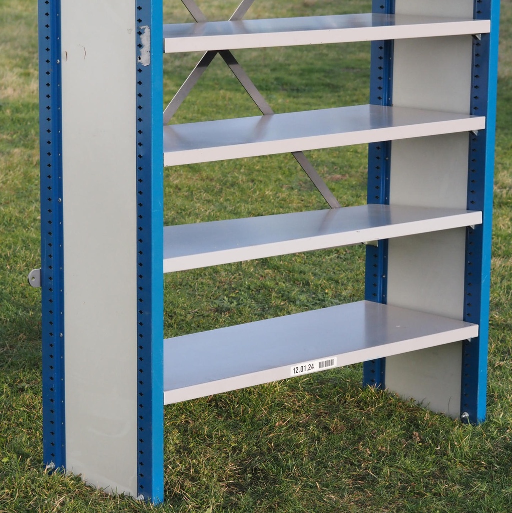 Large shelf by Mecalux (H. 230 cm) - Epoxy (White vertical frame)