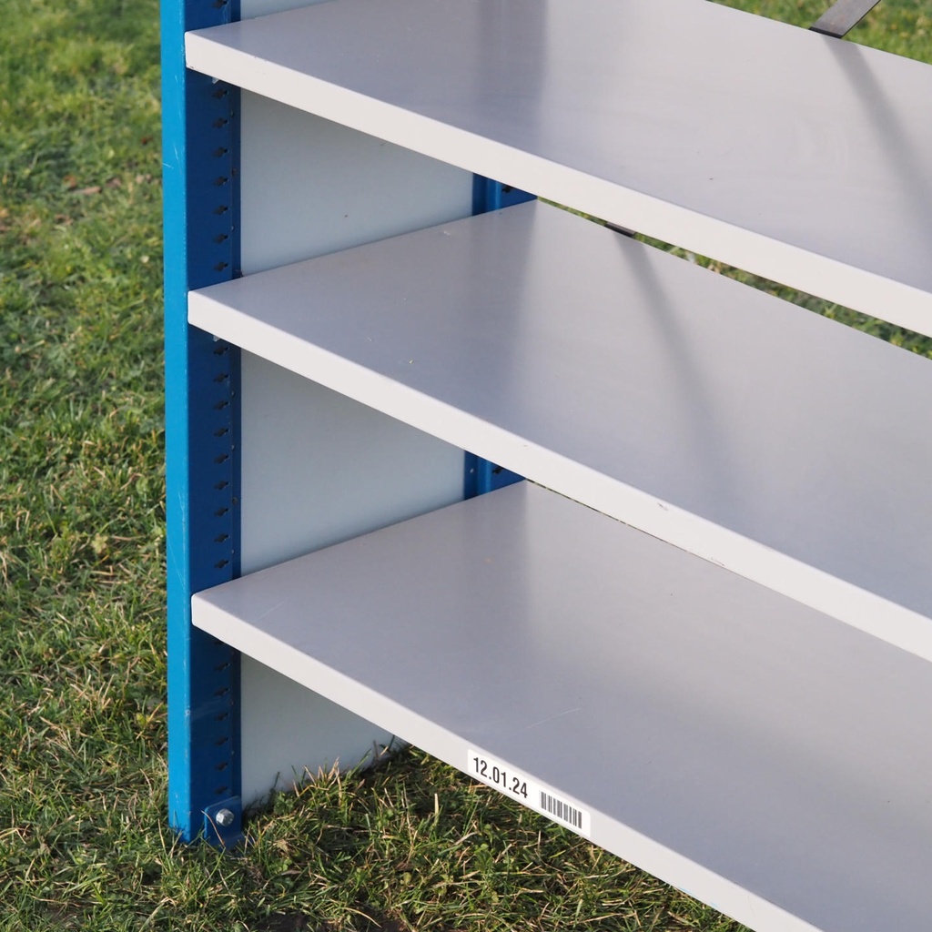 Large shelf by Mecalux (H. 230 cm) - Epoxy (White vertical frame)