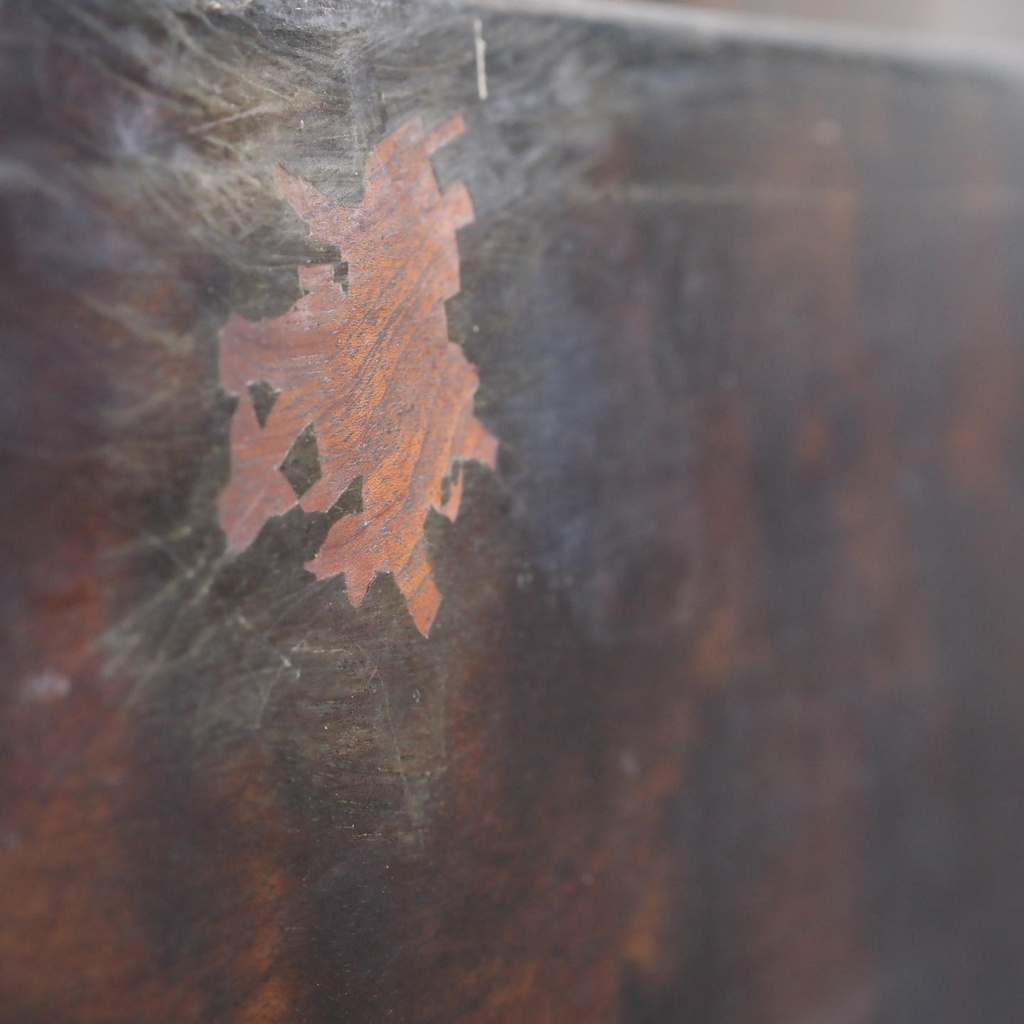 Door in veneered wood with bronze door handles by Jules Wabbes (H. 252,2 x 101 cm)
