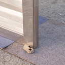 Louvered door in stainless steel from the Générale de Banque (H. 195,5 x 95,4 cm) - Right