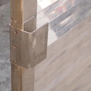 Louvered door in stainless steel from the Générale de Banque (H. 195,5 x 95,4 cm) - Right