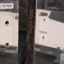 Double door in stainless steel from the Générale de Banque (H. 201,2 x 144,8 cm) - Left