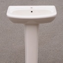 Green pedestal bathroom sink